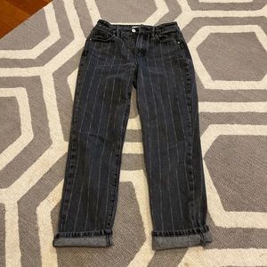 Pacsun mom jeans- black and white stripe